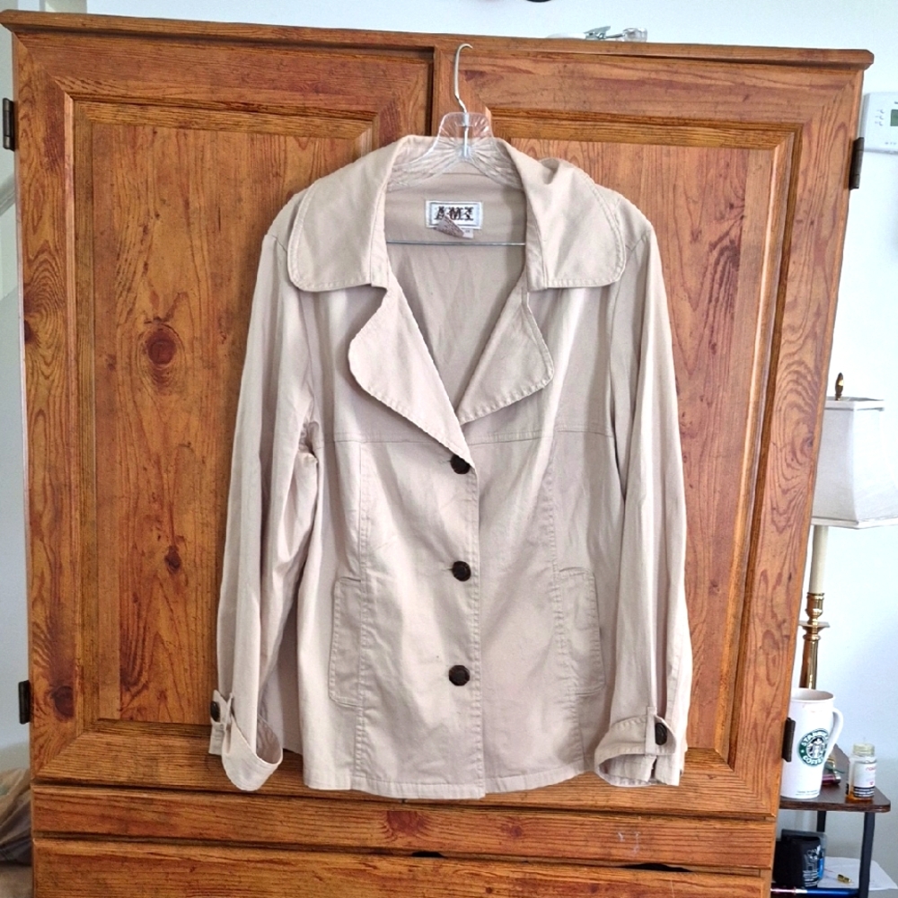 Ami Khaki Tan Jacket 1X